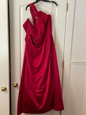 cocomelody bridesmaid dresses Long Off The Shoulder Chiffon Plus Size Bridesmaid Dresses COCOMELODY CB0709PS, Mulberry main image 1